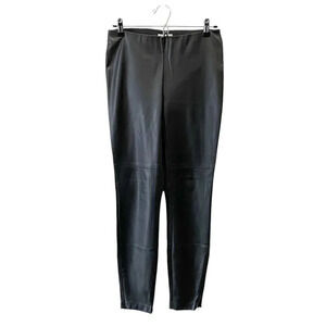 Reitman’s Black Faux Leather  Vegan Leggings Ankle Zipper Pants Size 3 XS